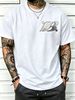 100% Cotton Men Oversized T-shirt Gradient IB Monogram Print Crew Neck Short Sleeve Streetwear Tee_viptrois.com