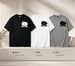 3 Pack Premium Men's Retro Vinyl Record BULEVAR Cursive Letter Print T-Shirt, Heavy Cotton Crew Neck Casual Tee, Luxury Summer Basic Black White Grey_viptrois.com