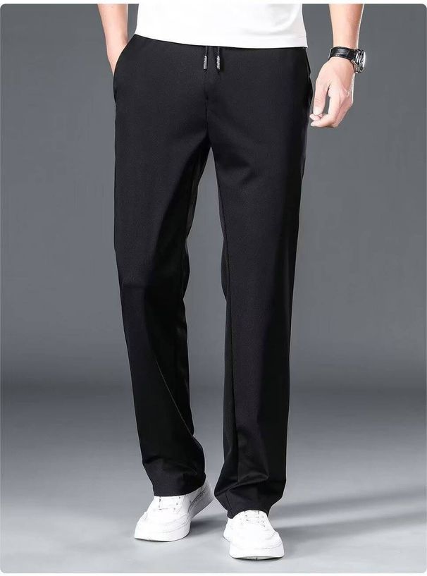 Men's Summer Cool Comfort Stretch Cargo Pants - Breathable Loose Fit Straight Leg Trousers For Casual Sports (Black, Dark Gray, Light Gray, Green)_viptrois.com