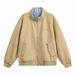Unisex Vintage Baseball Jacket – Suede & Plaid Patchwork Lapel (S-2XL, 3 Colors) – Retro Loose Fit Coat For Autumn_viptrois.com