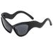 Men's Sunglasses Fashion Wave Cat Eye Personality Sunglasses Trend Sunglasses Sun Protection Sports Sunglasses_viptrois.com