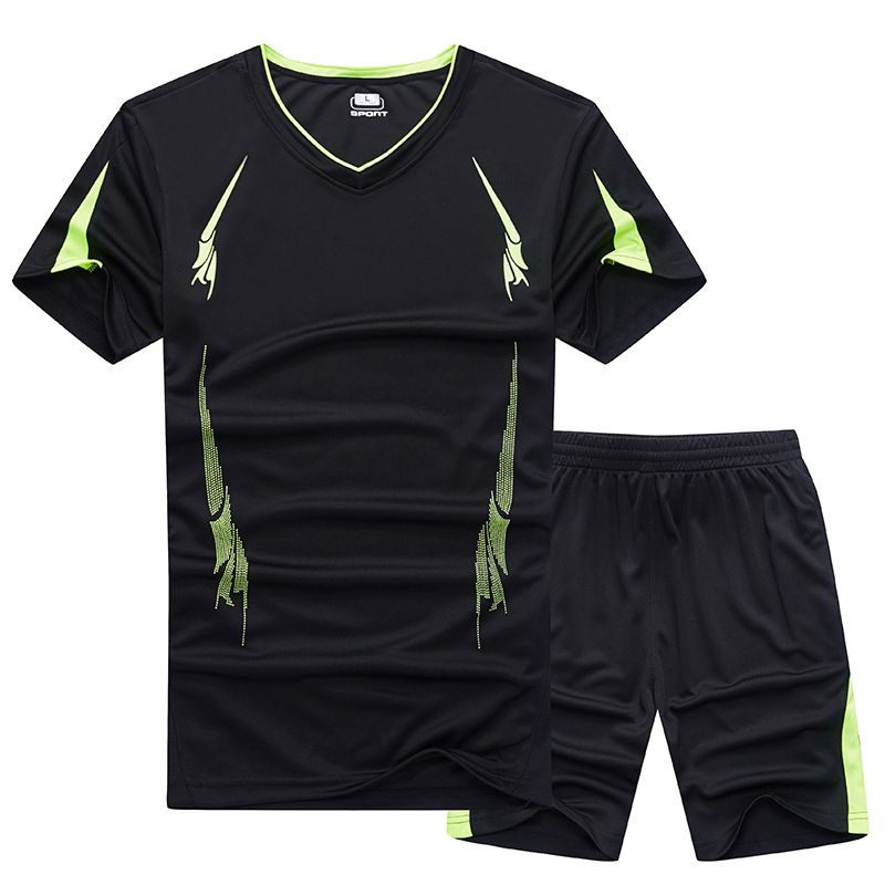 Men's Clothing Plus Size Sports Suit Fitness Running Quick-drying Group Leisure Sports Training Team Clothes_viptrois.com
