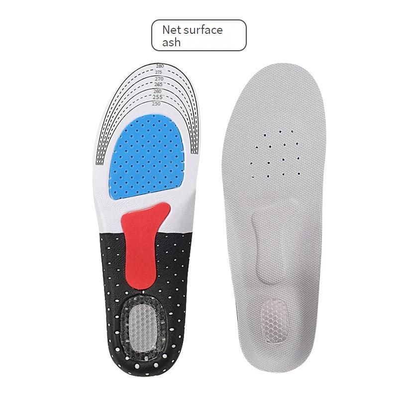 Military-Grade Breathable Shoe Insoles With Honeycomb Cushioning – EVA & TPU Arch Support For Running, Training & Hiking (Black/Gray)_viptrois.com