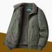 Pulse Thick Loose Jacket For Men, Pilot Uniform, European And American Style, Winter Casual Fleece-Lined Lamb Wool Cotton_viptrois.com