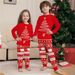 Christmas Home dress printed pajamas Christmas family crew-neck long-sleeved suit_viptrois.com