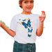 Kids’ Clothing Girls Fantasy Blue Butterfly Pattern Printed Girls Round Neck Short Sleeved T Shirt_viptrois.com