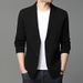 Men's Slim Fit Knit Cardigan Lightweight Long Sleeve Open Front Sweater Casual Solid Color Pullover For Spring & Autumn_viptrois.com