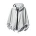 Monochrome Man- Color-Block Zipper Woolen Hooded Sweatshirt Autumn American Retro Loose Couple Heavy Thick Jacket Coat_viptrois.com