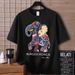 【DORAE】Cotton T-shirt (Combed Cotton) Off-White ("Bohemian Elephant" Print & Multicolor Accent) – Artistic Casual Style For Urban Commute_viptrois.com