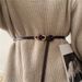 Women's Non-porous Suit, Thin Belt, Versatile Knotted Decorative Belt, Fashionable Black With Dress, Sweater Waist_viptrois.com