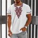 Men's Clothing T Shirts Leisure Ethnic Style Short Sleeved Loose Casual Short Sleeved Tops_viptrois.com