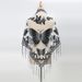 New Tassel Triangle Scarf Solid Color Hollow Lace Butterfly Embroidery Triangle Shawl Scarf For Women_viptrois.com
