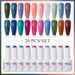 Clou Beaute 20pcs Nude Pumpkin Color Gel Polish Set Glitter Varnish Semi Permanent LED UV Soak Off 15ML DIY Nail Art Manicure_viptrois.com