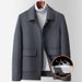 Men's Clothing 100% wool short double sided nylon coat for men with detachable Silk cotton lining double sided wool coat jacket_viptrois.com