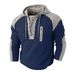 2026 Men's Spring-Autumn Tie-Back Hooded Sweatshirt With Stippled Colorful Design Casual Sports Sweatshirt_viptrois.com