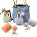Bag Charm Light Luxury Small Mini Bag Shape Keychain Cute Plush Pearl Pendant Car Key Chain Ornaments Gift_viptrois.com
