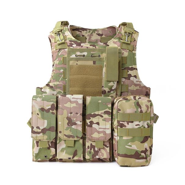 Tactical Military Vest – Quick Release, Multi-Functional, Stab & Bulletproof Protection (Black/Army Green/Khaki/Camo, One Size Fits All)_viptrois.com