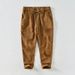 Men's Clothing Fresh Drawstring Elastic Waist Ramie Casual Pants Men's Loose Youth Cotton And Linen Long Pants_viptrois.com