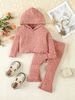 Mother&Kids Children's Suit Baby Long Sleeve Pants Two-piece Girls Hooded Pit Strip Clothing Trend_viptrois.com