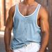 Men's Clothing Men's Summer Beach Vest Casual Color Matching Regular Version Sports T Shirt_viptrois.com