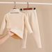 Kid's Clothing Children's plush and thickened high collar bottoming shirt suit for boys and girls in winter warm autumn trousers underwear suit _viptrois.com