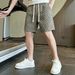 Men's Houndstooth Shorts Casual Loose Sports Five Point Mid Length Trendy Summer Thin Pants_viptrois.com