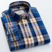 Men's Classic Check Long Sleeve Shirt – 100% Cotton Comfort Slim Fit Casual Shirt With Wrinkle-Resistant Wash_viptrois.com