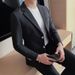 High Quality Men's Casual Solid Color Business Gentleman Suit Handsome Four Seasons Simple Bridegroom Best Man Black Suit_viptrois.com