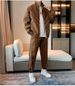 Men's Clothing Spring And Autumn Fashion Solid Color Stand Collar Windproof Outdoor a Complete Set Of Loose Large Size Casual Sports Suit_viptrois.com