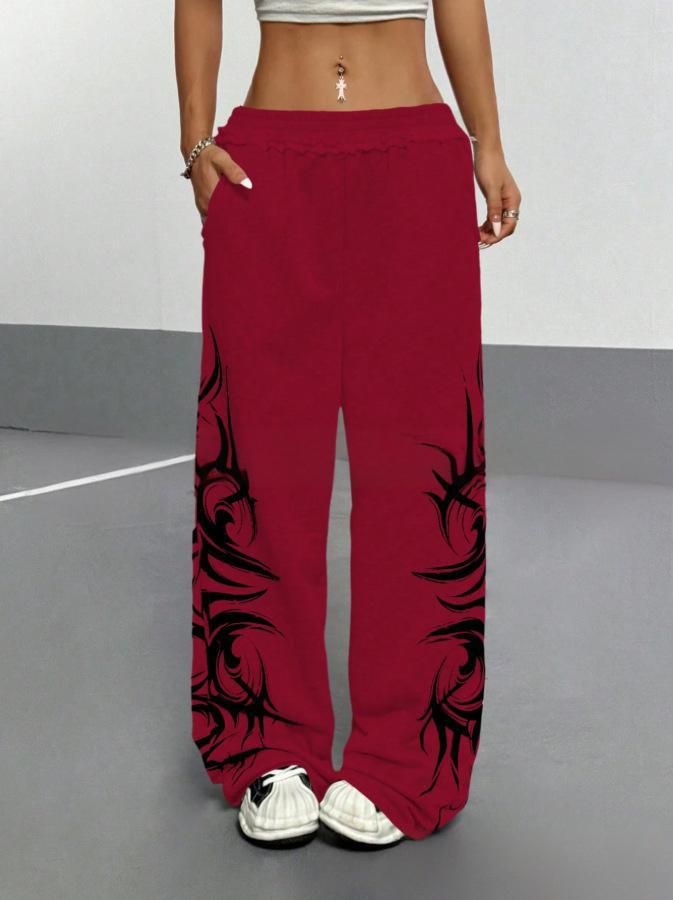 Men's Clothing Retro Hip Hop High Waist Sports Pants Loose Versatile Jazz Dance Pants Casual Trousers_viptrois.com