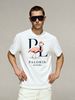 Men's 100% Cotton PL Flamingo Print Tee, PALORIN HAVANA Light Luxury Casual Round Neck Caribbean Vintage Short Sleeve T-shirt_viptrois.com