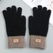 Touchscreen For Women, Autumn And Winter, Warm, Non-Slip, Fleece-Lined, Thickened, Korean Style, Unisex, Knitted Gloves_viptrois.com