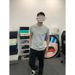 American Black Front Shoulder Short-sleeved T-shirt Men's Summer Cleanfit Short-sleeved Trendy Brand Bottom Threaded Collar Top_viptrois.com