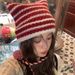 Little Devil Striped Ball Knitted Woolen For Women In Autumn Winter, Cute And Funny Cat Ears, Pullover Hat_viptrois.com