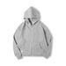 Madden Workwear Retro Gray Hooded Waffle Sweatshirt Lazy Cardigan Sports Jacket Knitted Sweater For Men In Autumn_viptrois.com