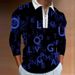 Turn-down Collar Polo Shirt Fashion Casual Long Sleeve T-shirt Men's Clothing_viptrois.com