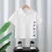 Mother & Kids Children's 2025 Summer New POLO Shirt Embroidered Outdoor Theme Boy Baby Short Sleeved T Shirt Thin Breathable And Comfortable_viptrois.com