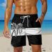 Men's Clothing Men's Summer Beach Pants Seaside Vacation Cross Border Hot Sale New Loose Large Size Shorts Coconut Tree Print_viptrois.com