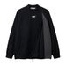 Color Block Patchwork Zipper Crew Neck Sweatshirt Men's Autumn American Style Trendy Brand Design Pullover Casual Loose_viptrois.com