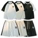 2025 Casual Sports Suit Summer Trendy Brand Tie Dye Ice Silk T-Shirt Men's Youth Short Sleeved Shorts Paired With One_viptrois.com