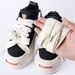 Shoe Accessories open mouthed white shoelace rope, widened flat shoelace rope, a pair of wide shoelaces 2cm_viptrois.com