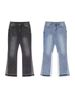 Men's Clothing Vintage Washed Denim Jeans - US Flag Embroidered Straight Leg, Retro Patriotic Pants_viptrois.com