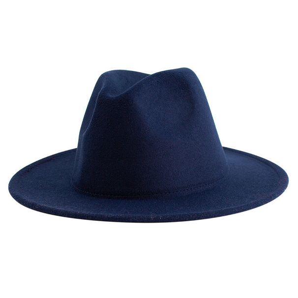 British style foreign trade jazz hat large brim retro soft felt hat female fashion autumn and winter warm gentleman hat hat_viptrois.com
