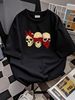 Hear See Speak No Evil Skull Heads T-Shirt Size S-5XL Casual Graphic Designer Clothes Unisex Stretched Stylish Comfortable Breathable Soft_viptrois.com