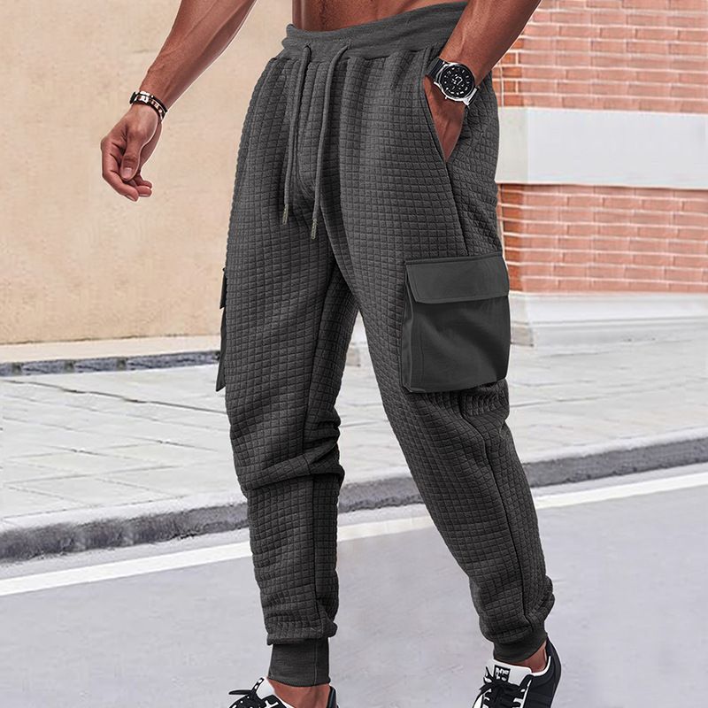 Men's Clothing Autumn New Men's Sports Pants European And American Thickened Small Square Kahart Workwear Pile Pants_viptrois.com