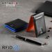 Men's Wallet Card Cases All Microfiber Leather RFID Anti Theft Wallet New Men's Carbon Fiber Plain Texture Dollar Wallet_viptrois.com