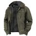 Hooded Men's Jacket, Casual Men's Autumn And Winter With Fleece Zipper Pocket Jacket_viptrois.com
