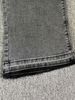 Men's US Map Fringe Hem Jeans - Straight Cut Denim Pants With Embroidered Coordinates & Distressed Details_viptrois.com