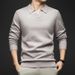 Men's Sweater Long Sleeve Seagull Neck Casual Business Versatile Knitted Sweater Men's Clothing_viptrois.com