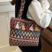 Women's Shoulder Bags Large-capacity Ethnic-style Bag, Fashionable Single-shoulder Underarm Bag, Vegetable Basket, Work Single-shoulder Bag_viptrois.com